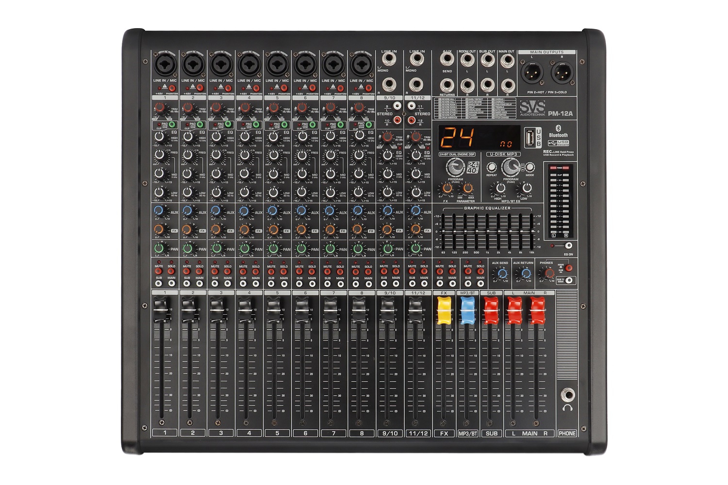 SVS Audiotechnik mixers PM-12A Активный аналоговый микшерный пульт, 12-канальный в Иркутской области